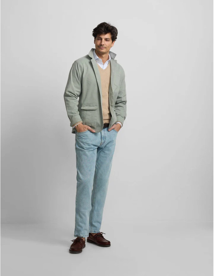 Semiblazer Silbon Verde Gris Hombre | Manzanos Moda