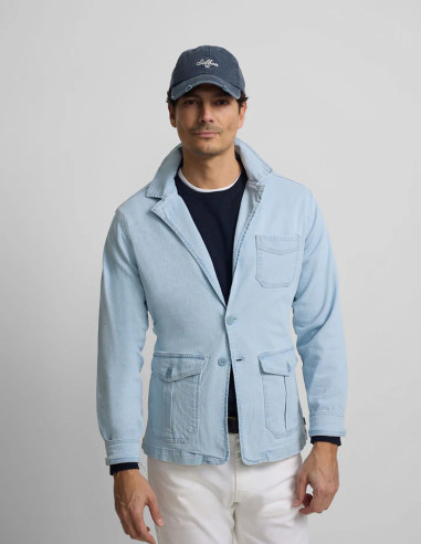 Semiblazer Silbon Bolsillos Denim Hombre | Manzanos Moda