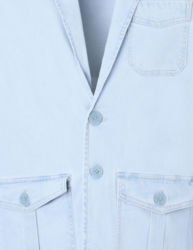 Semiblazer Silbon Bolsillos Denim Hombre | Manzanos Moda