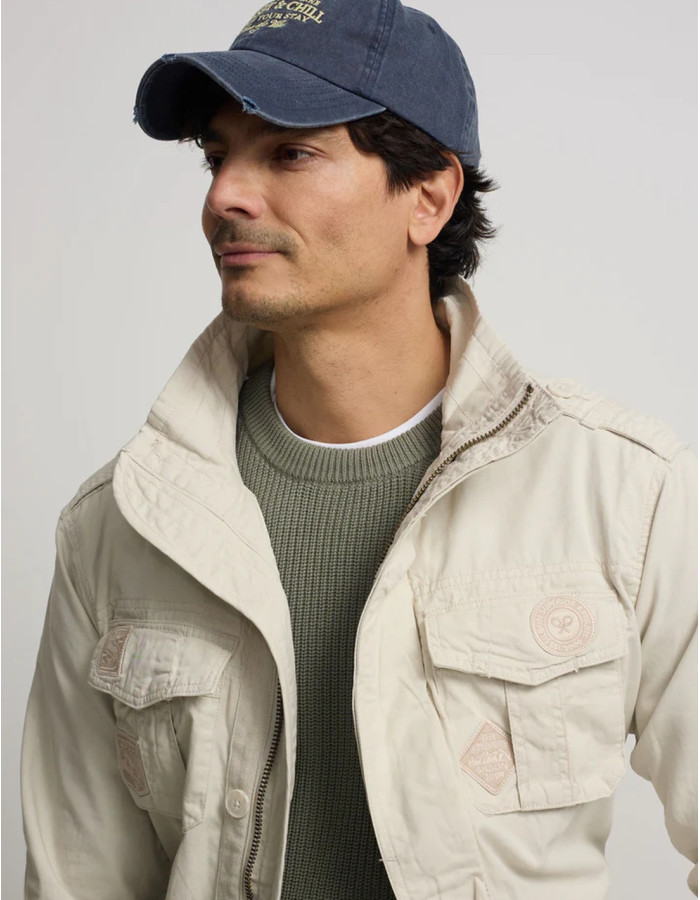 Parka Silbon Parches Piedra Hombre | Manzanos Moda