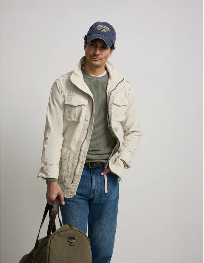 Parka Silbon Parches Piedra Hombre | Manzanos Moda