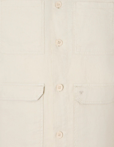 Sobrecamisa Silbon de Lino Beige Hombre | Manzanos Moda