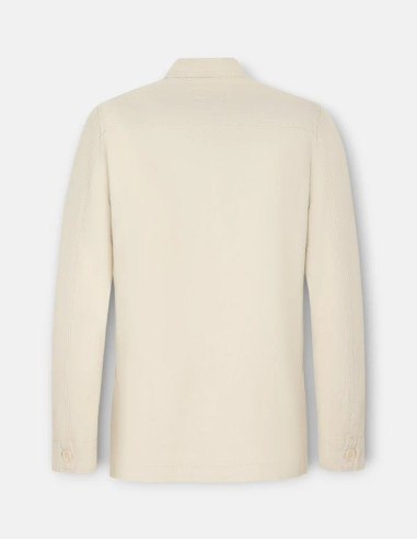 Sobrecamisa Silbon de Lino Beige Hombre | Manzanos Moda