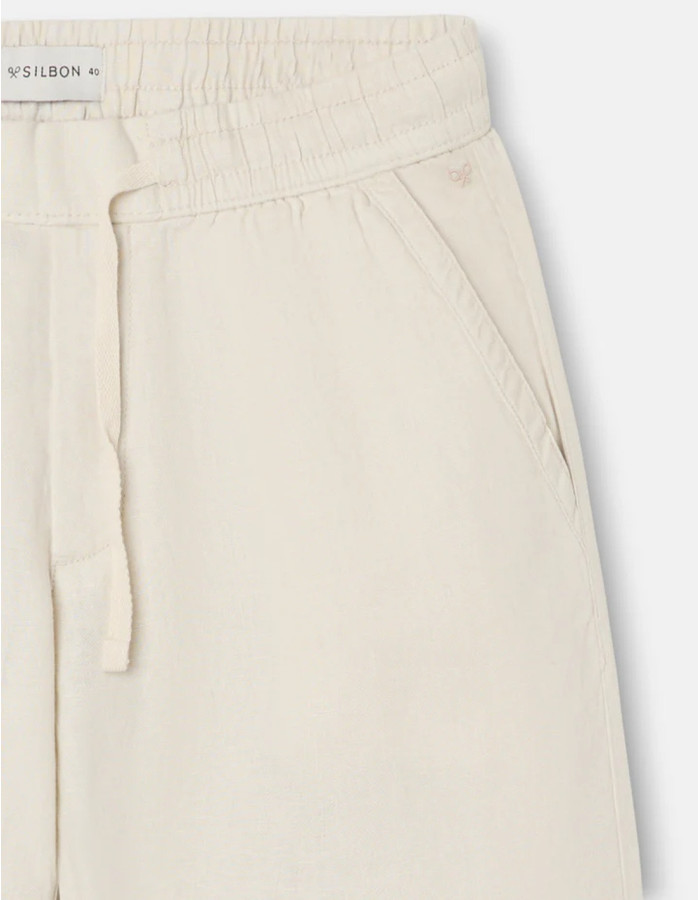 Pantalón Silbon Jogger Lino Piedra Hombre | Manzanos Moda