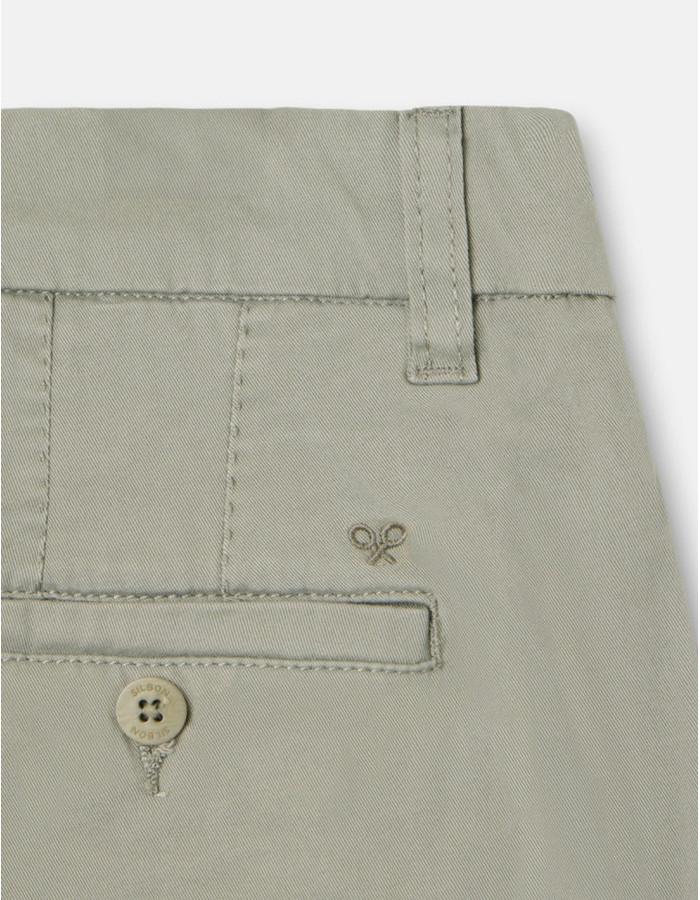 Bermuda Silbon Clásica Verde Hombre | Manzanos Moda