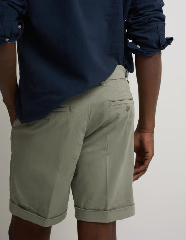 BERMUDA SILBON CLASICA VERDE