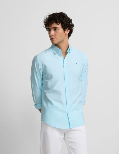CAMISA SILBON SPORT OXFORD AGUA MARINA