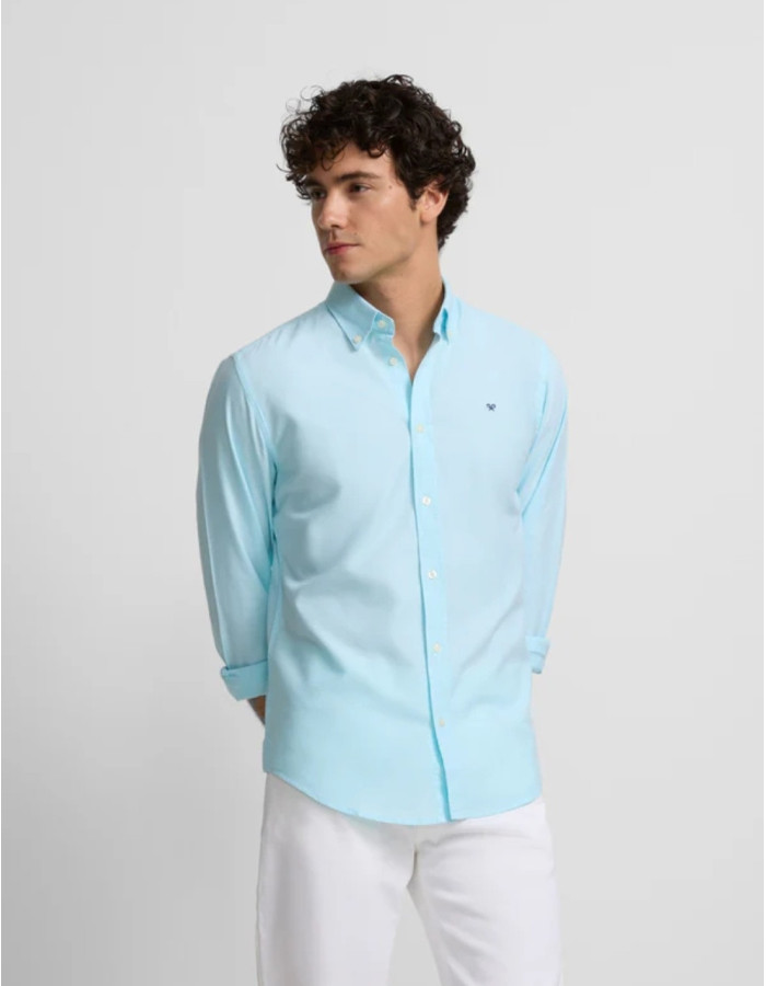 Camisa Silbon Sport Oxford Agua Marina Hombre | Manzanos Moda