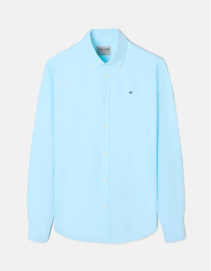 Camisa Silbon Sport Oxford Agua Marina Hombre | Manzanos Moda