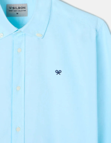 Camisa Silbon Sport Oxford Agua Marina | Manzanos Moda