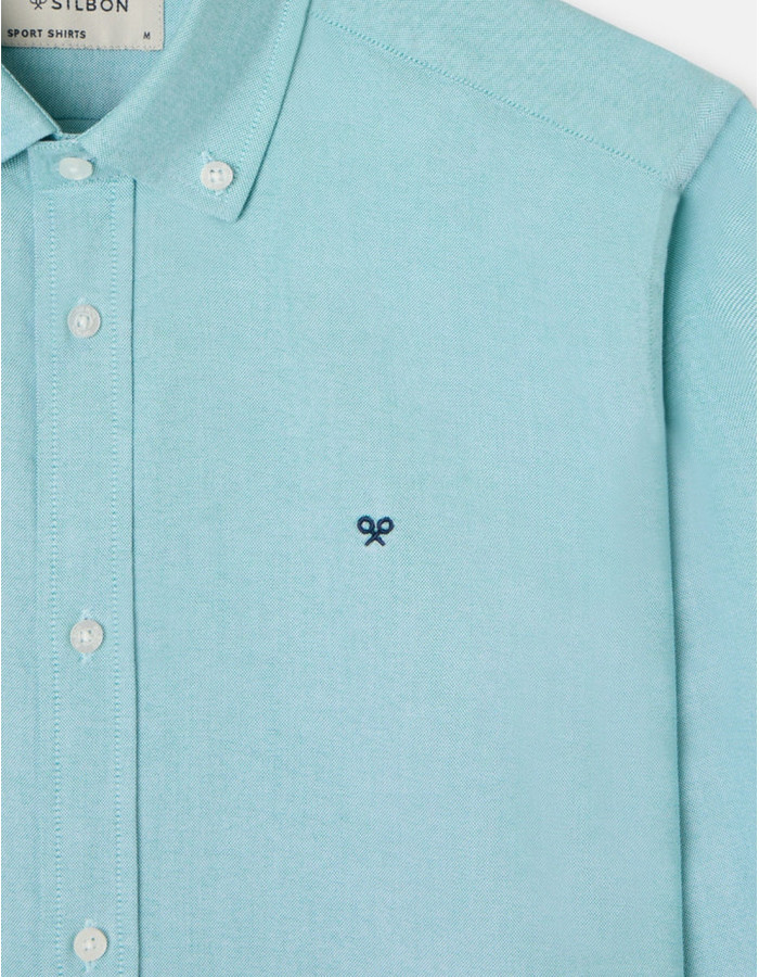 Camisa Silbon Sport Oxford Verde Medio Hombre | Manzanos Moda