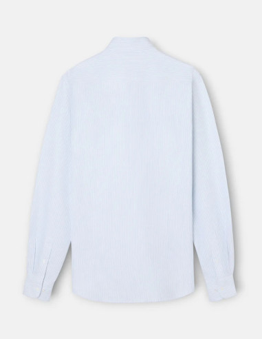 Camisa Silbon Oxford Rayas Verticales Verde | Manzanos Moda