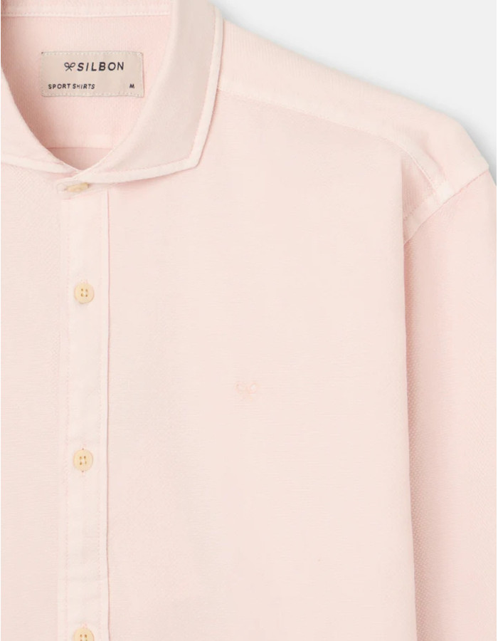 Camisa Silbon Estructura Logo Rosa Hombre | Manzanos Moda