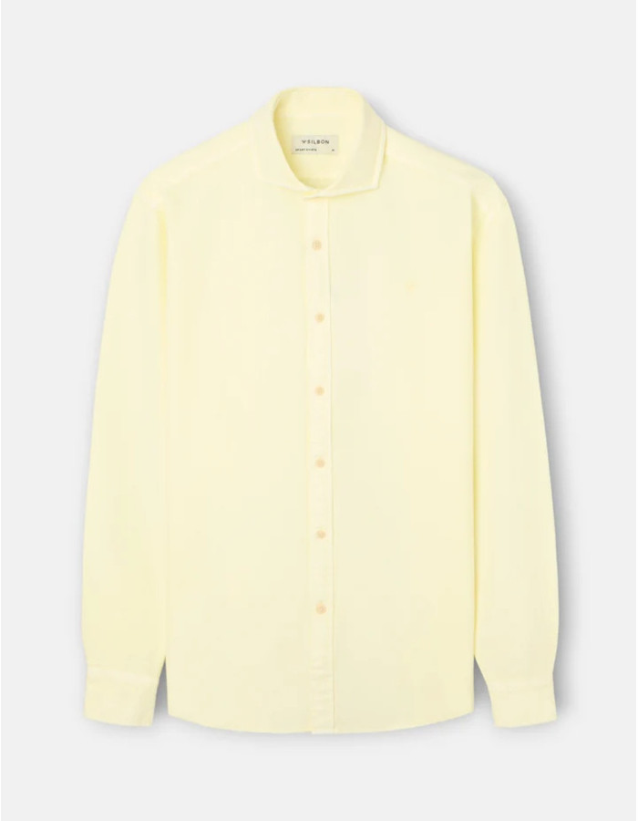 Camisa Silbon Estructura Logo Amarillo Hombre | Manzanos Moda