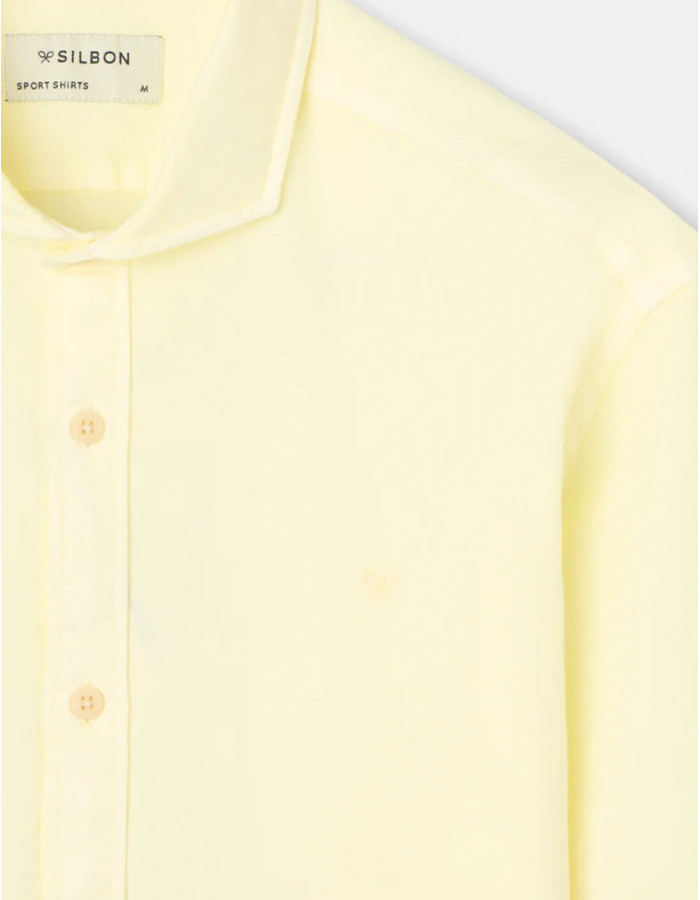 Camisa Silbon Estructura Logo Amarillo Hombre | Manzanos Moda
