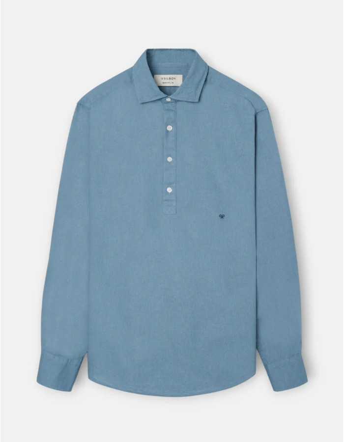 Camisa Silbon Sport Lino Petróleo Hombre | Manzanos Moda