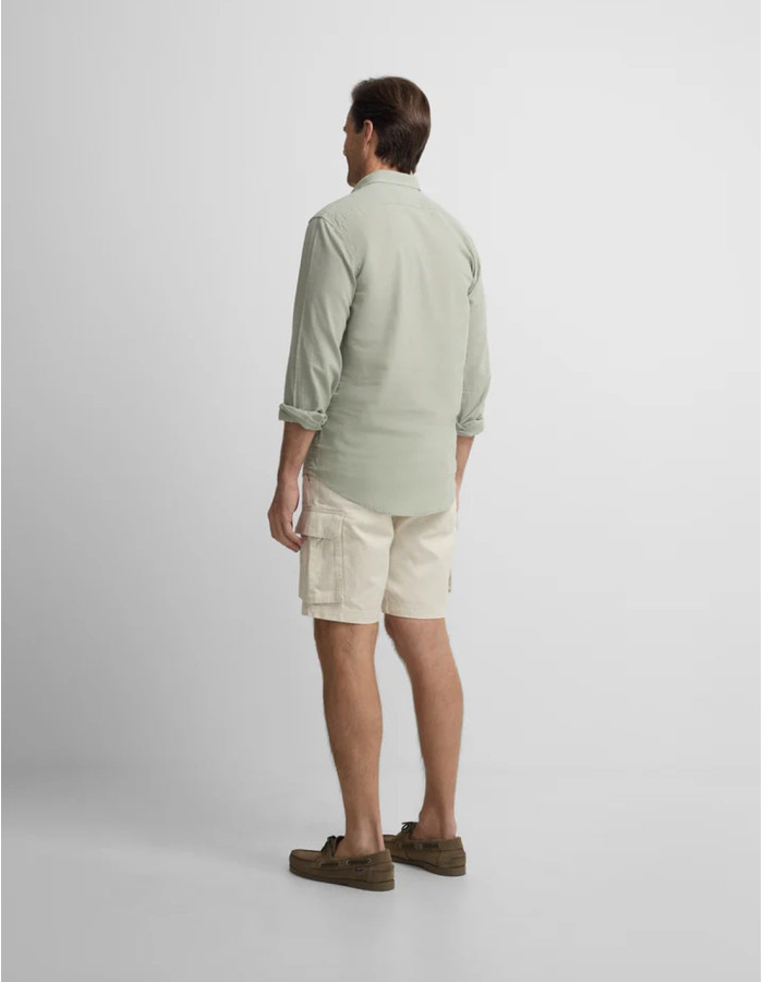 Camisa Silbon Sport Lino Verde Medio Hombre | Manzanos Moda