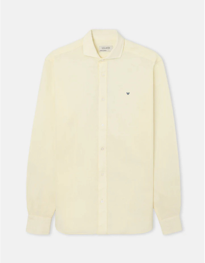 Camisa Silbon Sport Lino Amarillo Hombre | Manzanos Moda