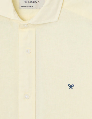 Camisa Silbon Sport Lino Amarillo Hombre | Manzanos Moda