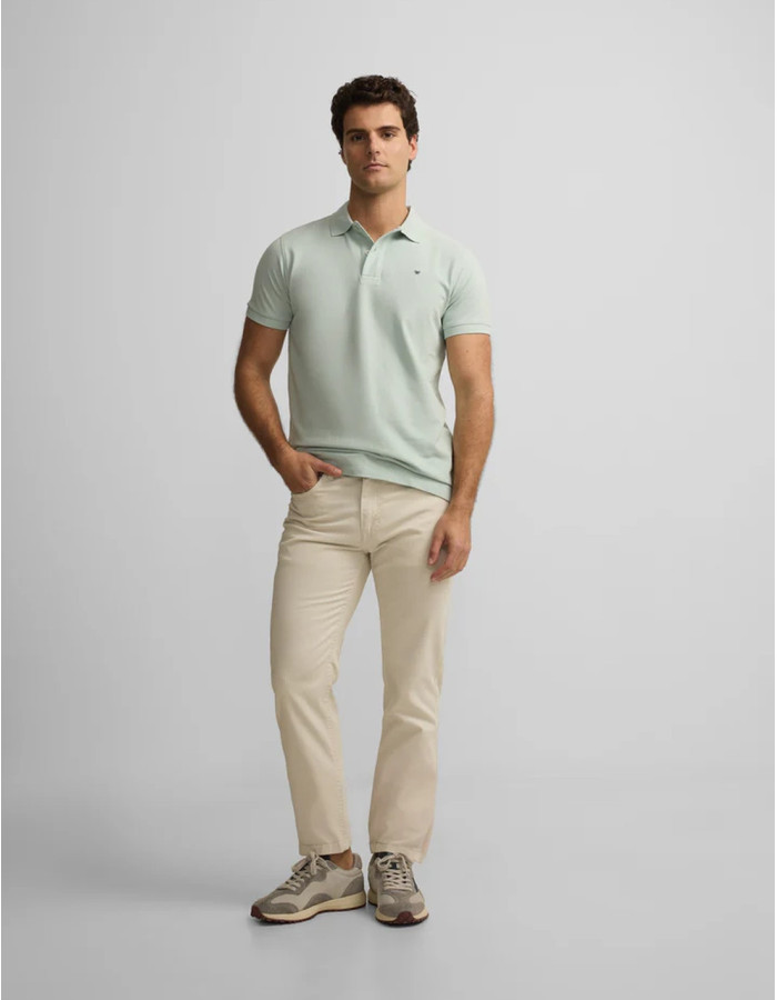 Polo Silbon Clásico Liso Azul Hombre | Manzanos Moda