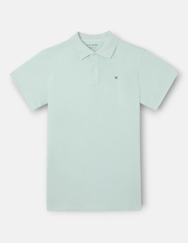 Polo Silbon Clásico Liso Azul Hombre | Manzanos Moda