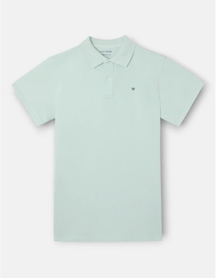 Polo Silbon Clásico Liso Azul Hombre | Manzanos Moda