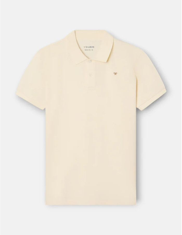 Polo Silbon Clásico Liso Crema Hombre | Manzanos Moda