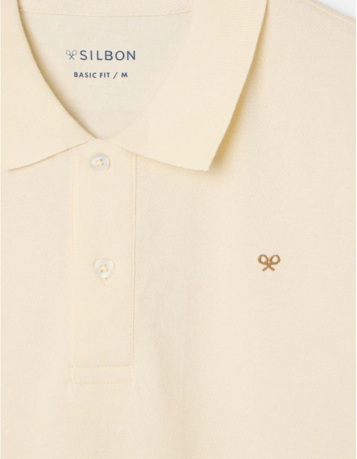 Polo Silbon Clásico Liso Crema Hombre | Manzanos Moda