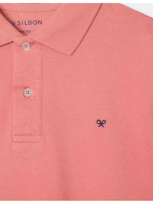 Polo Silbon Clásico Liso Coral Hombre | Manzanos Moda 2