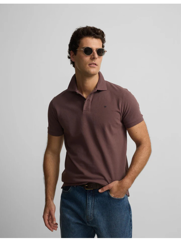 Polo Silbon Clásico Liso Burdeos Hombre | Manzanos Moda