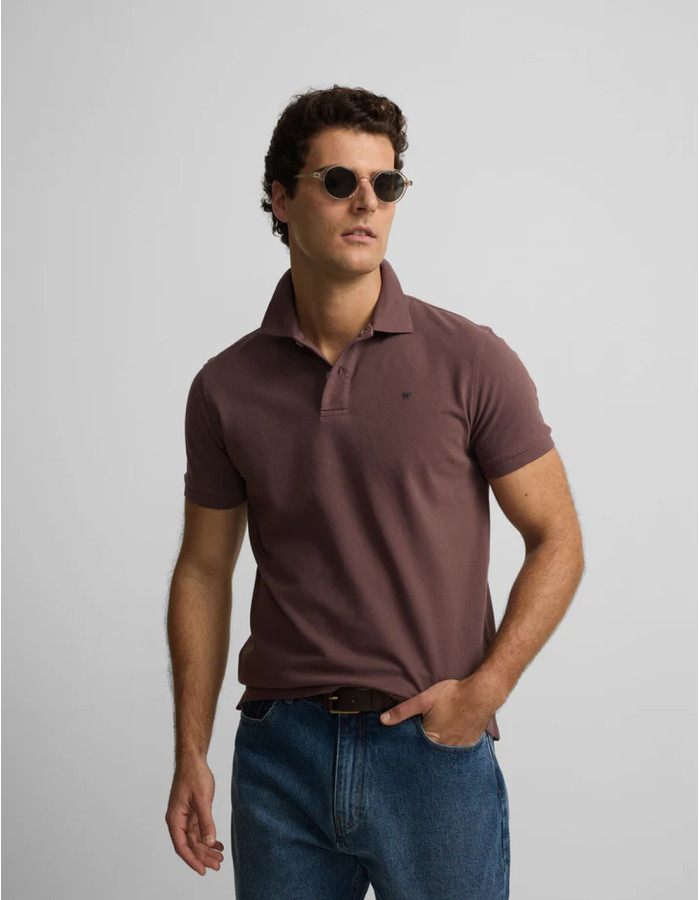 Polo Silbon Clásico Liso Burdeos Hombre | Manzanos Moda