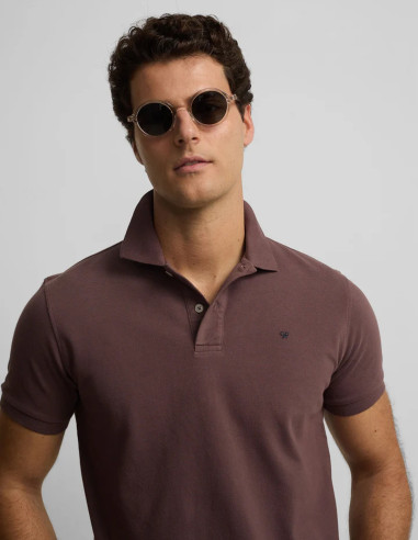 Polo Silbon Clásico Liso Burdeos Hombre | Manzanos Moda