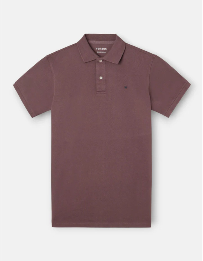 Polo Silbon Clásico Liso Burdeos Hombre | Manzanos Moda