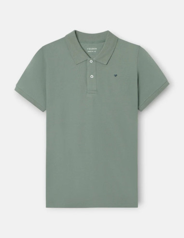 Polo Silbon Clásico Liso Verde Medio Hombre | Manzanos Moda