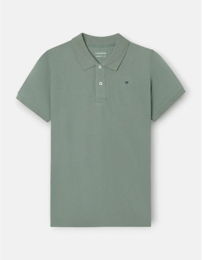 Polo Silbon Clásico Liso Verde Medio Hombre | Manzanos Moda