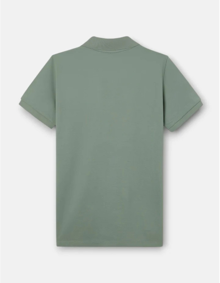Polo Silbon Clásico Liso Verde Medio Hombre | Manzanos Moda