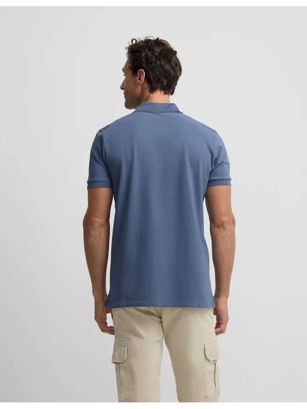 Polo Silbon Clásico Liso Azul Índigo Hombre | Manzanos Moda 2