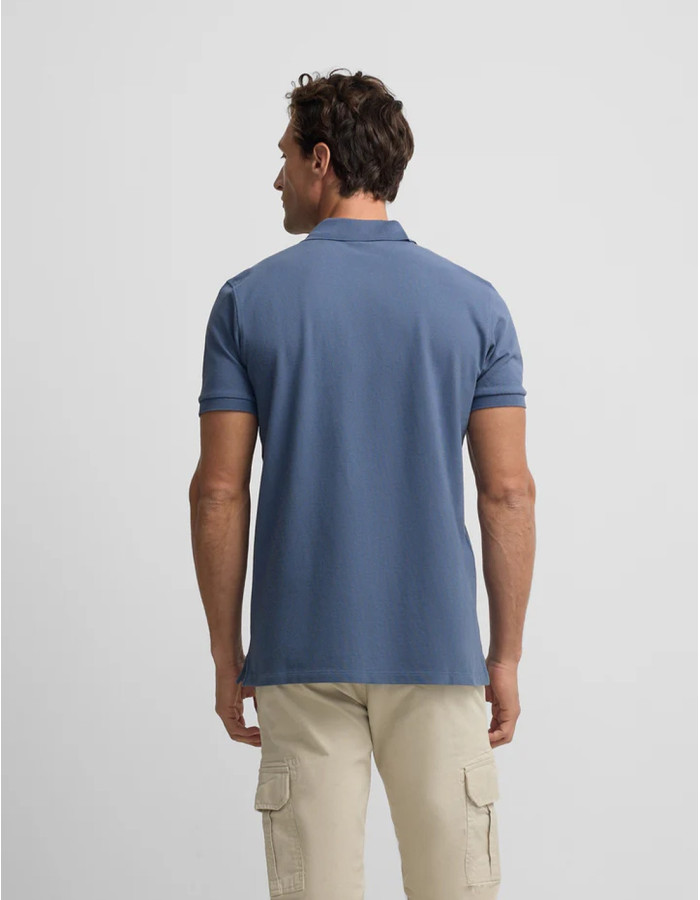 Polo Silbon Clásico Liso Azul Índigo Hombre | Manzanos Moda