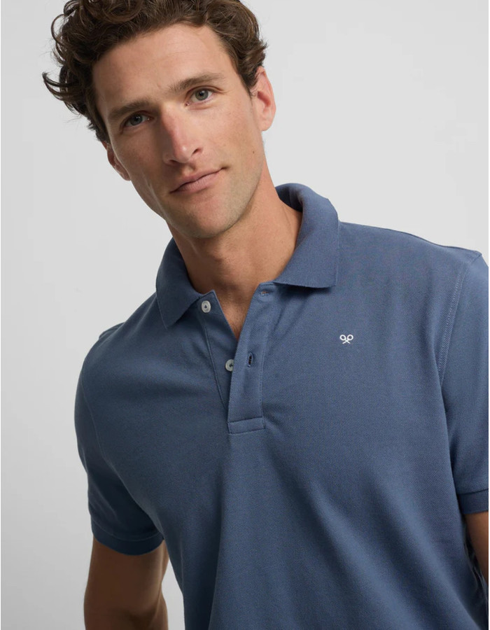 Polo Silbon Clásico Liso Azul Índigo Hombre | Manzanos Moda