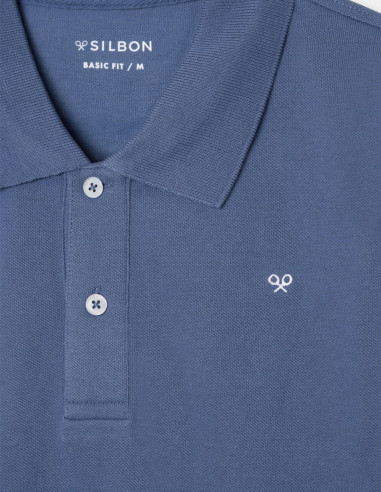 Polo Silbon Clásico Liso en Color Azul Índigo