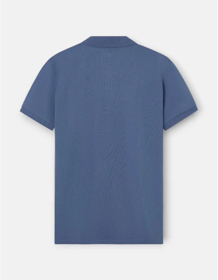 Polo Silbon Clásico Liso Azul Índigo Hombre | Manzanos Moda
