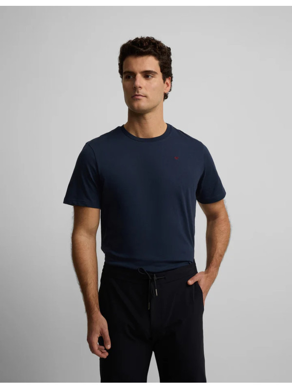 Camiseta Silbon Minilogo Azul Marino Hombre | Manzanos Moda