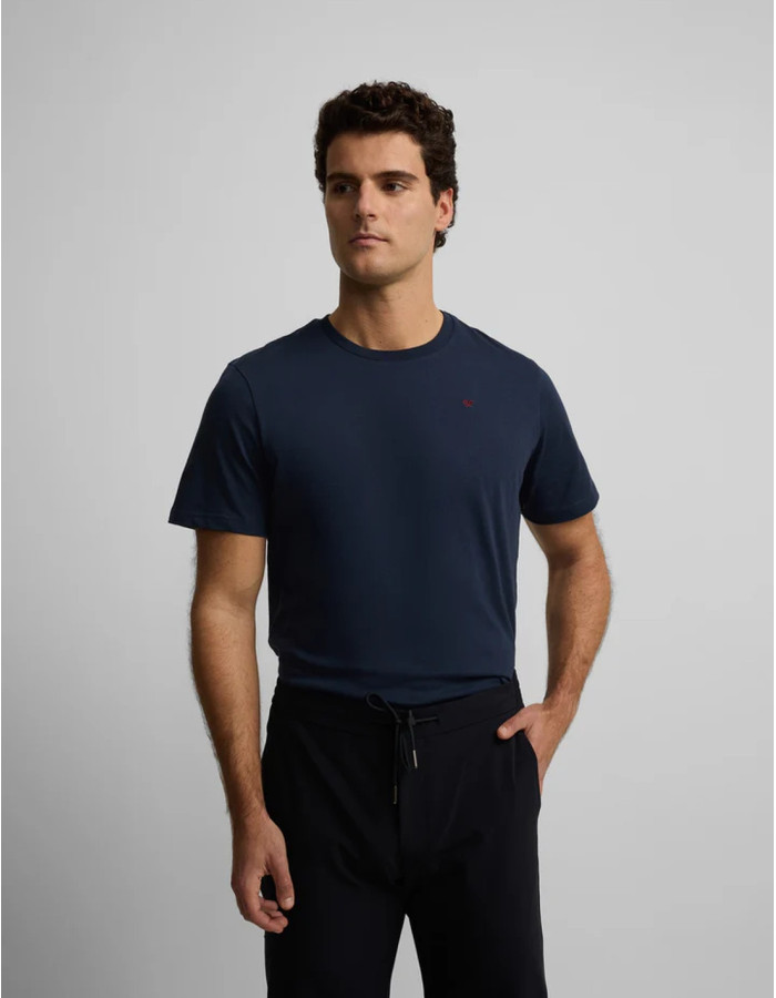 Camiseta Silbon Minilogo Azul Marino Hombre | Manzanos Moda