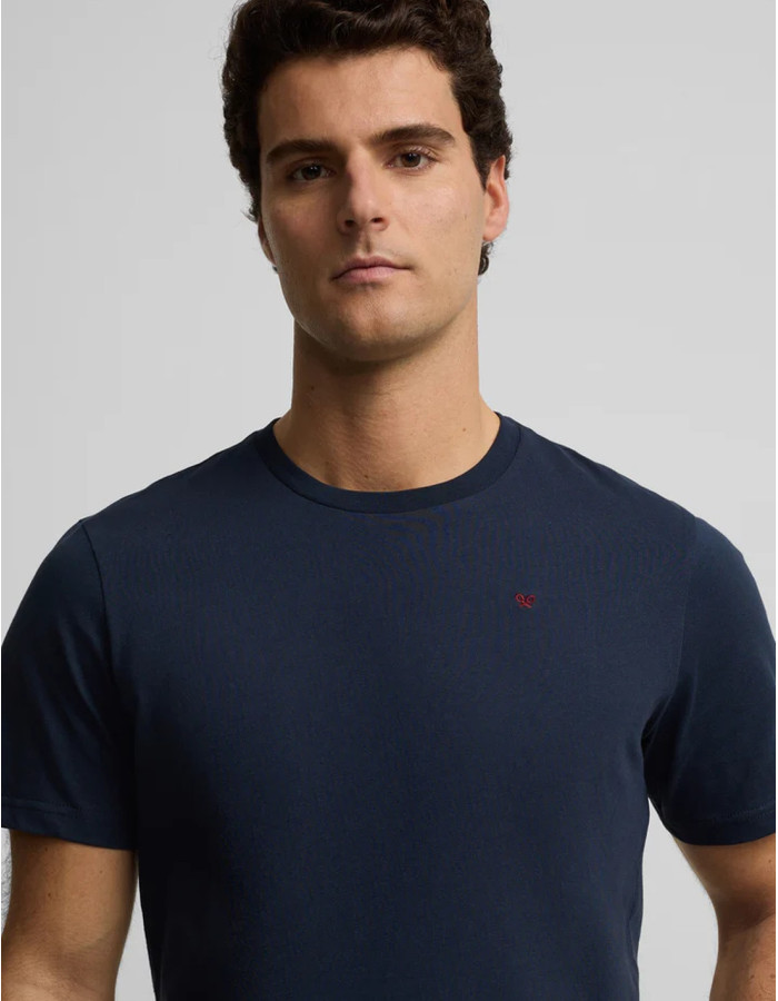 Camiseta Silbon Minilogo Azul Marino Hombre | Manzanos Moda