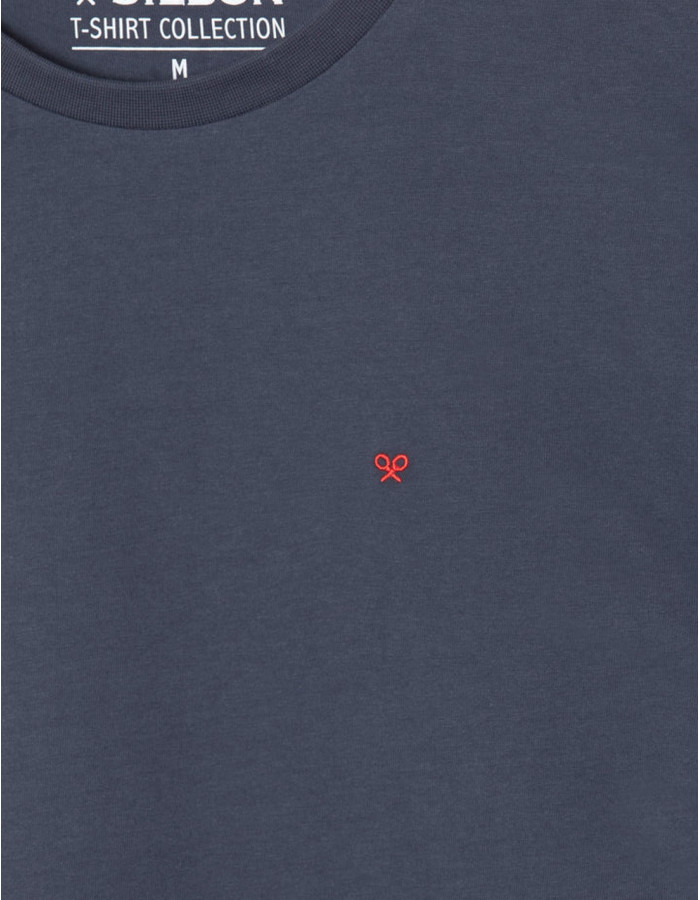 Camiseta Silbon Minilogo Azul Marino Hombre | Manzanos Moda