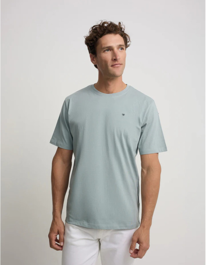 Camiseta Silbon Minilogo Verde Gris Hombre | Manzanos Moda
