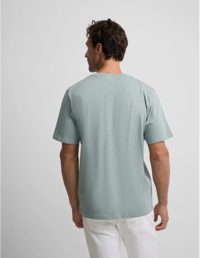 Camiseta Silbon Minilogo Verde Gris Hombre | Manzanos Moda