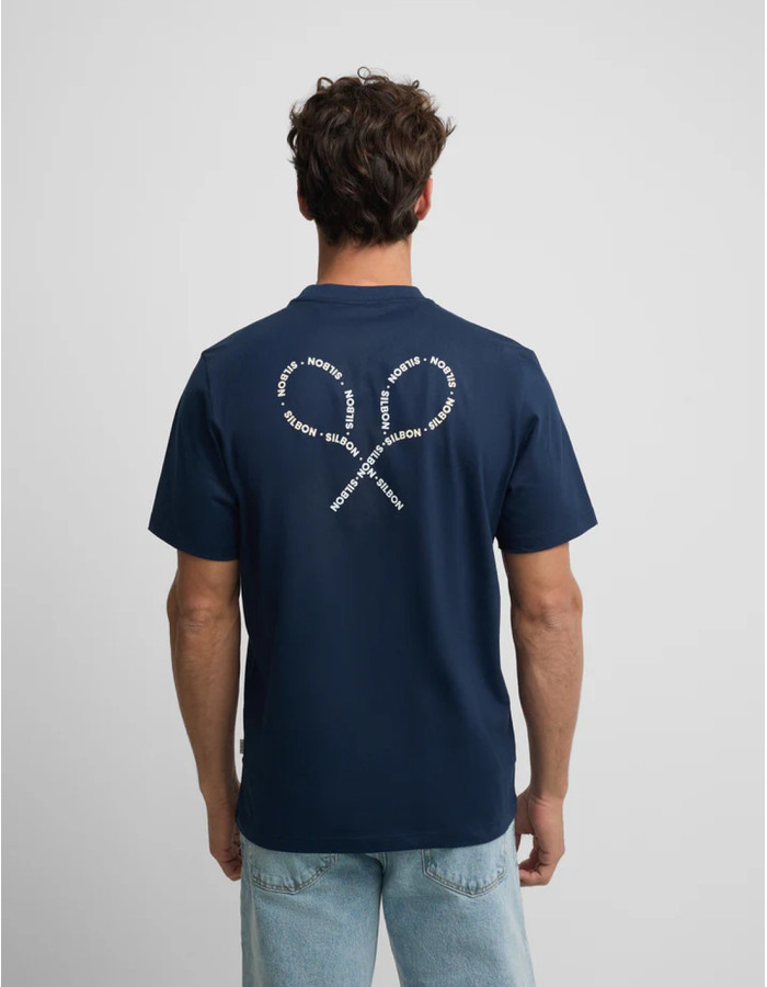 CAMISETA RAQUETAS LETTERING MR AZUL MARINO