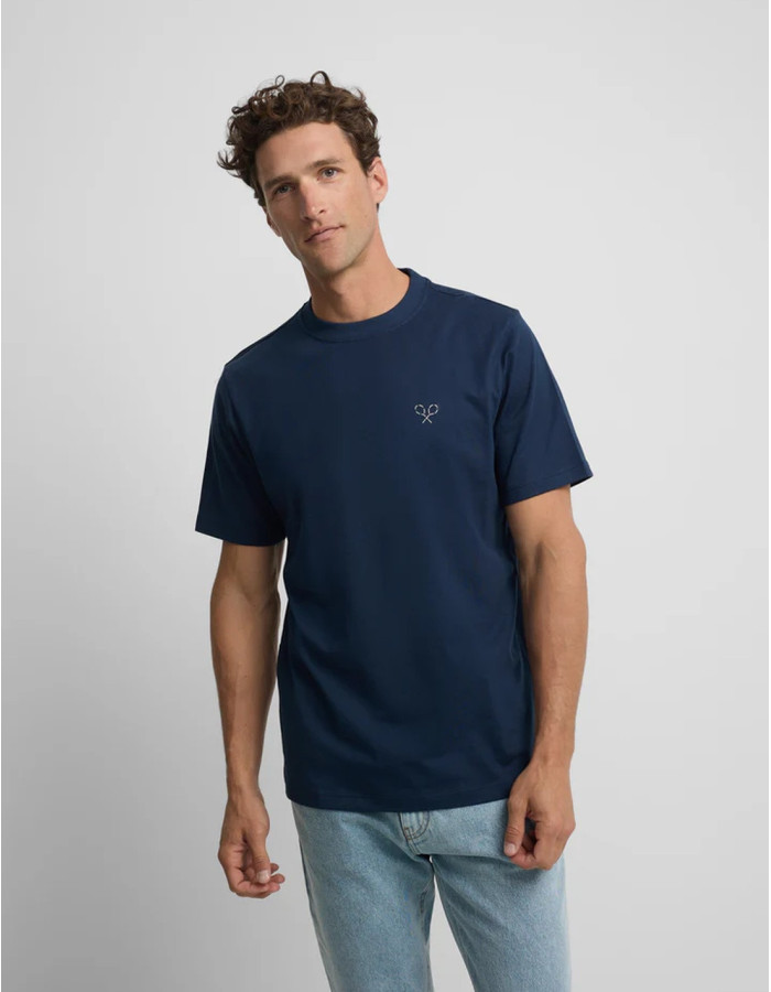 CAMISETA RAQUETAS LETTERING MR AZUL MARINO