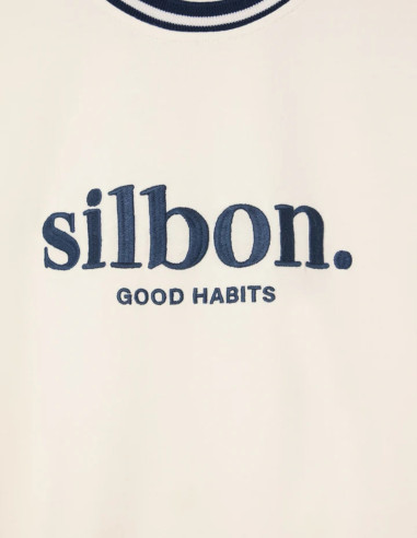 Camiseta Silbon Good Habits Hombre Crema | Manzanos Moda